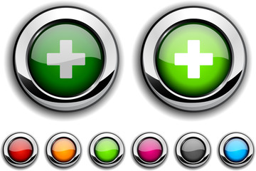 Obraz premium Switzerland button.