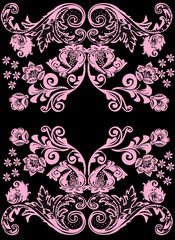 light pink symmetrical pattern