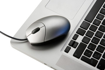 computer portatile e mouse