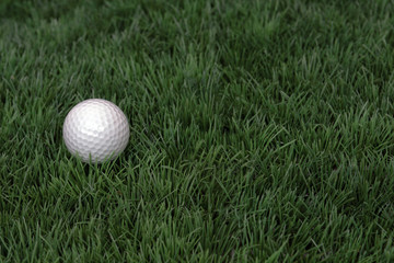 Golfball auf Rasen