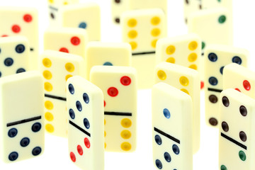 dominos fond blanc