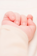 Fototapeta na wymiar Little baby hand