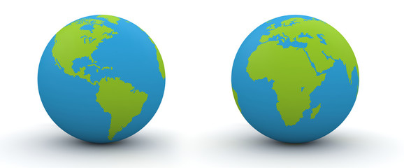 7000 px two hemispheres of a globe