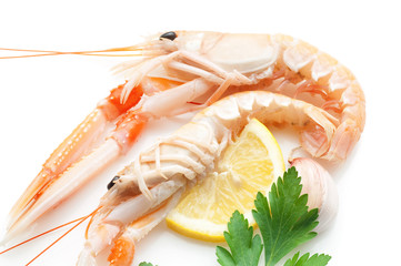 scampi with lemon and parsley