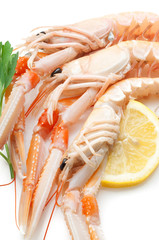 scampi with lemon and parsley