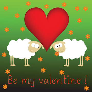 Valentines sheeps