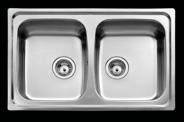 Double stainless steel sink