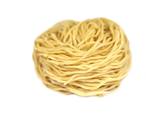 Tagliatelle pasta isolated on white background