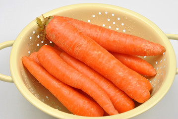 some fresh organic carrot ready to wash