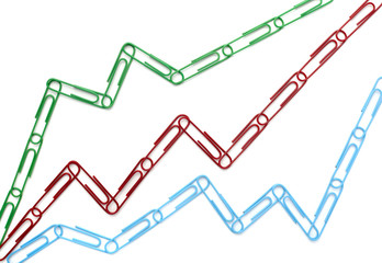 paper clips chart graph finance business