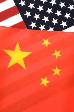 China and USA Flag