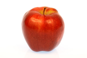 apple against white background