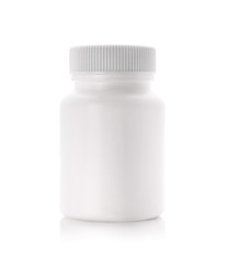 Blank plastic container isolated on white