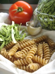 Tomato with Italian pasta and garlic