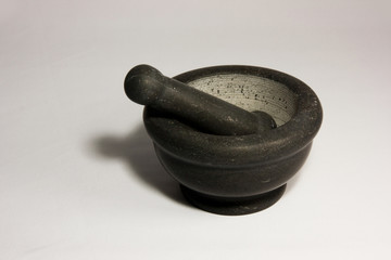 A black mortar