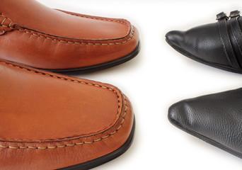 Male and female shoes. Love concept.