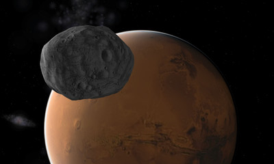 Obraz premium Mars et Phobos