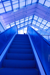 moving escalator in airport