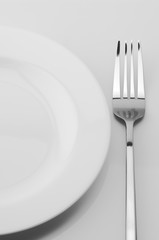 Fork and plate