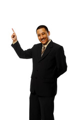 Business Man Pointing Something