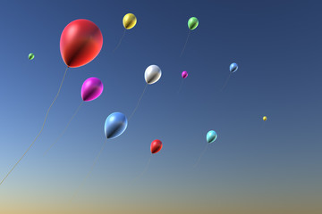 Palloncini nel cielo - balloons in the sky