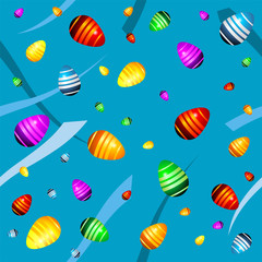 Seamless easter eggs abstract background