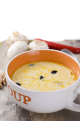 cheese soup with olive