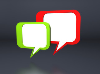 Naklejka premium Sprechblase, Auf die Antwort eine Frage