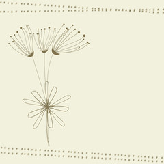 Card with decorative flowers