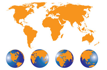 Fototapeta na wymiar Vector World Map