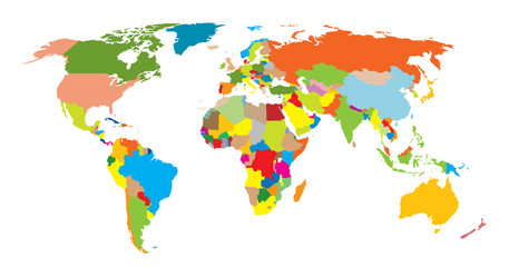 Plakat World map vector
