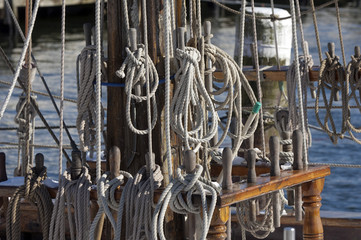 Takelage eines Segelschiffes