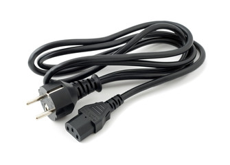 Black computer cables