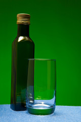 Bottle and glass
