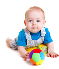 Fototapeta na wymiar Infant with ball
