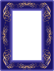 Framework from a dark blue velvet