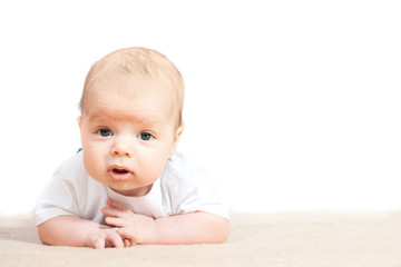 little baby on the floor