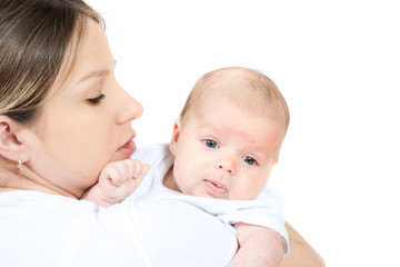 happy family - mother and baby