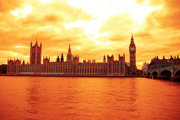 Naklejka na ściany i meble Big Ben i Houses of Parliament