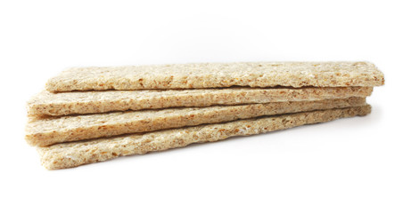 Dietary bread on a white background