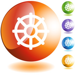 Buddhist Wheel Life Icon