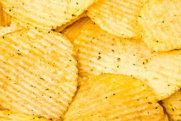 the potato chips corrugated