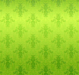 Green wallpaper pattern