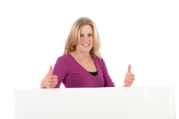 Frau mit Textfreiraum