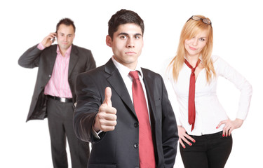 An attractive, business team