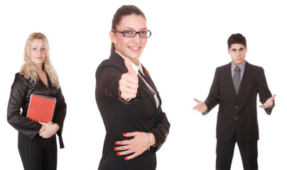 An attractive, business team