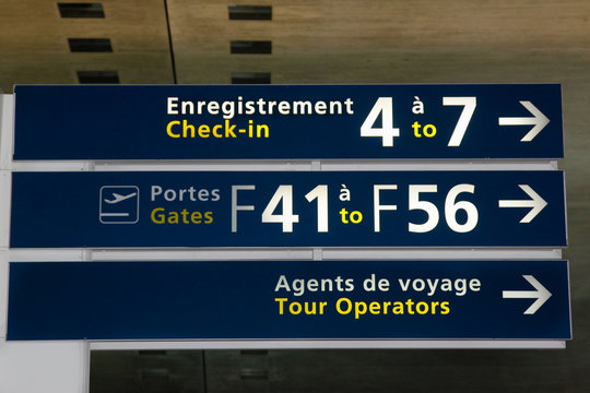 signalisation dans l'a&eacute;roport