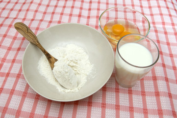 Fototapeta na wymiar Baking ingredients