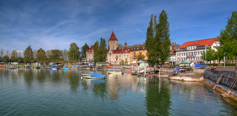 Ouchy waterfront panorama HDR, Lausanne, Switzerland