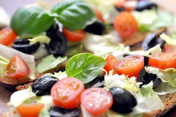 Basilkumblatt, Bruschetta